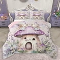 thumbnail image 1 of Feelyou Dreamy Elf Fairy Bedding Comforter Set for Girls, Kawaii Magic Princess Twin Comforter Sets, Flower Mushroom Cabin Reversible Bedding Set, Lightweight Room Decor, 2 Pieces, 1 of 9