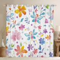 thumbnail image 1 of Feelyou Dreamy Fairy Elf Curtains Pack of 2 (42x84 Each), Kawaii Flower Floral Curtains Blackout, Cute Princess Style Bedroom Curtains, Blackout Curtains Bedroom Decor, 1 of 6