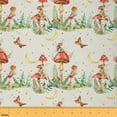 thumbnail image 1 of Feelyou Dreamy Fairy Elf Fabric by the Yard 1 Yard for Girls, Rustic Mushroom Sewing Fabric, Jungle Butterfly Animal Home Decor Fabric by the Yard, Ultra Soft Home Decor, 1 of 6