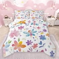thumbnail image 1 of Feelyou Dreamy Fairy Elf Queen Comforter Set, Kawaii Flower Floral Bedding Sets, Cute Princess Style Reversible Bedding Comforter Set, Luxury Bedroom Decor, 3pcs, 1 of 8
