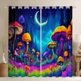 thumbnail image 1 of Feelyou Dreamy Jungle Mushroom Blackout Curtains Set of 2 (52x84 Each), Mystic Galaxy Sky Window Curtains, Rustic Farmhouse Plant Curtains and Drapes, Window Curtains Home Decor, 1 of 6