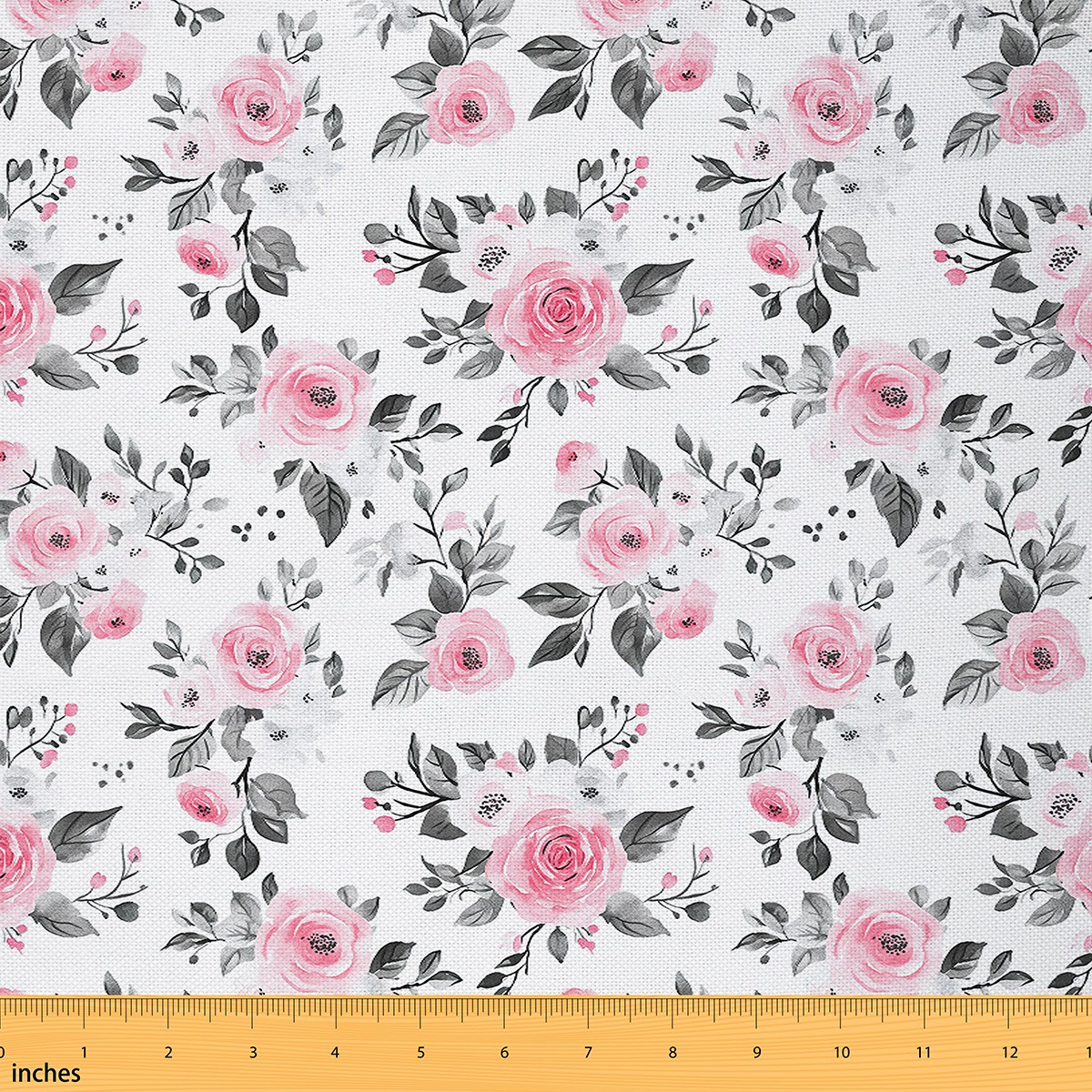 Pink Roses Fabic Feelyou Dreamy Pink Rose Fabric by the Yard 5 Yards for Kids, Rustic ...