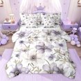 thumbnail image 1 of Feelyou Dreamy Purple Rose Bedding Comforter Set 7pcs, Rustic Flower Floral King Bedding Sets, Watercolor Artwork Reversible Bed Sheets, Ultra Soft Bedroom Decor, 1 of 8