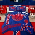 thumbnail image 1 of Feelyou Eat Basketball Sleep Bedding Comforter Set for Boys, Blue Red Abstract Twin Comforter Sets, Modern Sports Theme Reversible Bedding Set, Microfiber Bedroom Decor, 2-Piece, 1 of 9