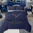 thumbnail image 1 of Feelyou Eat Hockey Sleep Twin Comforter Sets, Ball Sports Game Bedding Set, 2 Pieces, 1 of 8