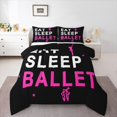 thumbnail image 1 of Feelyou Eat Sleep Ballet Bedding Comforter Set for Girls, Princess Pink Ballet Shoes Twin Comforter Sets, Cartoon Sports Style Reversible Bedding Set, Microfiber Bedroom Decor, 2pcs, 1 of 8