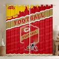 thumbnail image 1 of Feelyou Eat Sleep Sports Blackout Curtains Set of 2 (52x84 Each), Red Peru Football Helmet Window Curtains, Teens Kids Boys Girls Curtains and Drapes, Living Room Curtains Decor, 1 of 6