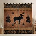 thumbnail image 1 of Feelyou Elk Deer Blackout Curtains Set of 2 (52x84 Each), Pine Tree Window Curtains, 1 of 6