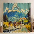 thumbnail image 1 of Feelyou Est Cycling Sleep Blackout Curtains Set of 2 (52x84 Each) for Teen, Western Farmhouse Window Curtains, Outdoor Sports Theme Curtains and Drapes, Black Out Curtains Decor, 1 of 6
