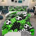 thumbnail image 1 of Feelyou Est Football Sleep Full Size Comforter Sets for Kids, Fashion Polkadot Stars Bedding Comforter Set, Cartoon Sports Theme Reversible Bedding Sets, Microfiber Bedroom Decor, 3-Piece, 1 of 8