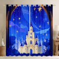 thumbnail image 1 of Feelyou Fairy Elf Castle Curtains Pack of 2 (42x84 Each), Blue Galaxy Curtains Blackout, 1 of 6