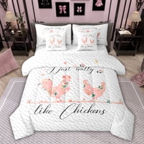 Feelyou Farm Chicken Kid Twin Bedding Sets 7-Piece, Cartoon Animal Bedding Comforter Set