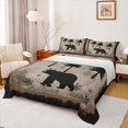 thumbnail image 1 of Feelyou Farmhouse Bear Animal Bed Sheets, Western Woodland Animal King Sheets, Christmas Snowflake Sheet Set, Luxury Bedroom Decor, 4-Piece, 1 of 7
