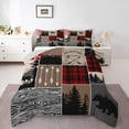thumbnail image 1 of Feelyou Farmhouse Bear Queen Comforter Set, Patchwork Bedding Comforter Set, 3 Pieces, 1 of 7