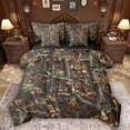 thumbnail image 1 of Feelyou Farmhouse Branches Twin Bedding Sets 7pcs, Jungle Leaf Plant Bedding Comforter Set, 1 of 8