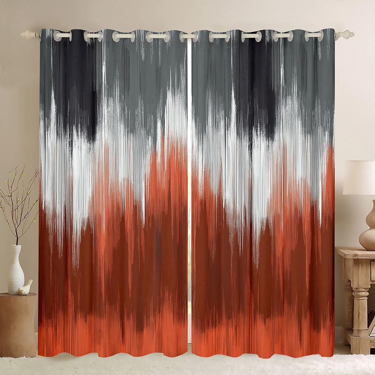 Feelyou Fashion Abstract 2-Piece (52x84) Blackout Curtains, Oil ...