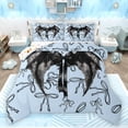 thumbnail image 1 of Feelyou Fashion Black Angel Queen Comforter Set for Teens, Magic Fairy Tale Bedding Sets, Cute Bowknot Bow-tie Reversible Bedding Comforter Set, Luxury Bedroom Decor, 3-Piece, 1 of 8