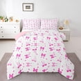 thumbnail image 1 of Feelyou Fashion Bow Full Size Comforter Sets, Love Heart Bedding Sets, 3-Piece, 1 of 7