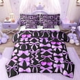 thumbnail image 1 of Feelyou Fashion Bow-tie Bedding Comforter Set 7pcs, Butterfly Bow Knot Full Bedding Set, 1 of 8