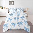 thumbnail image 1 of Feelyou Fashion Bowknot Queen Comforter Set, Princess Ribbon Bedding Comforter Set, 3pcs, 1 of 8