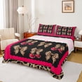 thumbnail image 1 of Feelyou Fashion Bowknot Twin Sheet Sets, Cheetah Leopard Print Bedding, 3 Pieces, 1 of 7