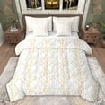 thumbnail image 1 of Feelyou Fashion Branches Plant Bedding Comforter Set 7 Pieces for Teen, Yellow Grey Leaf Botabical Full Bedding Set, Rustic Farmhouse Reversible Fitted Sheet Flat Sheet, Super Cozy Room Decor, 1 of 8