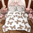 thumbnail image 1 of Feelyou Fashion Butterfly Bedding Comforter Set 7 Pieces, Leopard Print Full Bedding Set, 1 of 8