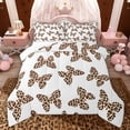 thumbnail image 1 of Feelyou Fashion Butterfly Twin Comforter Sets, Modern Leopard Print Bedding Set, 2pcs, 1 of 8