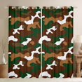 thumbnail image 1 of Feelyou Fashion Camo Black Out Curtains, Camouflage Curtains Pack of 2 (42x63 Each), 1 of 6