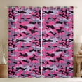 thumbnail image 1 of Feelyou Fashion Camouflage Teens Black Out Curtains, Pink Purple Abstract Curtains Pack of 2 (42x63 Each), Modern Camo Print Bedroom Curtains, Window Curtains Decor, 1 of 6