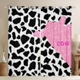 thumbnail image 1 of Feelyou Fashion Cow Print Black Out Curtains for Teens, Pink Glitter Cow Curtains Pack of 2 (42x63 Each), Chic Art Polkadots Bedroom Curtains, Curtains and Drapes Decor, 1 of 6