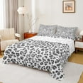 thumbnail image 1 of Feelyou Fashion Leopard Print Bed Sheets for Kids, Cartoon Cheetah Animal King Sheets, Grey Polka Dots Sheet Set, Ultra Soft Home Decor, 4-Piece, 1 of 7
