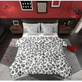 thumbnail image 1 of Feelyou Fashion Leopard Print Twin Bedding Sets 7-Piece for Kids, Cartoon Cheetah Animal Bedding Comforter Set, Grey Polka Dots Reversible Sheet Sets, Ultra Soft Home Decor, 1 of 7