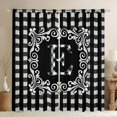 thumbnail image 1 of Feelyou Fashion Monogrammed E Curtains Pack of 2 (42x84 Each) for Teen, Bohemian Western Flower Curtains Blackout, Square Abstract Bedroom Curtains, Blackout Curtains Bedroom Decor, 1 of 6