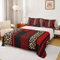 thumbnail image 1 of Feelyou Fashion Red Abstract Full Size Sheets, Cheetah Leopard Print Bed Sheets, Chic Polkadots Sheet Sets, Lightweight Room Decor, 4 Pieces, 1 of 7