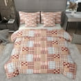 thumbnail image 1 of Feelyou Fashion Rustic Plaid Bedding Comforter Set 7 Pieces for Adult, Square Abstract Ombre Full Bedding Set, Chic Buffalo Reversible Fitted Sheet Flat Sheet, Super Cozy Room Decor, 1 of 7