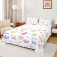 thumbnail image 1 of Feelyou Fashion Stripes Bowknot Full Size Sheets, Kawaii Colorful Love Heart Bed Sheets, Teens Kids Boys Girls Sheet Sets, Breathable Home Decor, 4pcs, 1 of 7