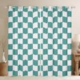 thumbnail image 1 of Feelyou Fashion Turquoise Buffalo Curtains Pack of 2 (42x84 Each), Chic Check Plaid Curtains Blackout, Teens Kids Boys Girls Bedroom Curtains, Living Room Curtains Decor, 1 of 6