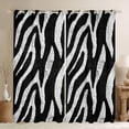 thumbnail image 1 of Feelyou Fashion Zebra Print Blackout Curtains Set of 2 (52x84 Each), Black Grey Lines Abstract Window Curtains, Teens Kids Boys Girls Curtains and Drapes, Window Curtains Home Decor, 1 of 6