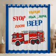 thumbnail image 1 of Feelyou Fire Fighting Truck Curtains Pack of 2 (52x84 Each), Excavator Window Curtains, 1 of 6