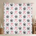 thumbnail image 1 of Feelyou Football Soccer Black Out Curtains, Bowknot Ribbon Curtains Pack of 2 (42x63 Each), 1 of 6