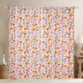 thumbnail image 1 of Feelyou Fox Animal Black Out Curtains, Rustic Flower Curtains Pack of 2 (42x63 Each), 1 of 6