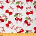 thumbnail image 1 of Feelyou Fruit Cherry Fabric by the Yard 5 Yards, Princess Pink Bowknot Sewing Fabric, Kawaii Cartoon Home Decor Fabric by the Yard, Microfiber Bedroom Decor, 1 of 6
