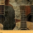 thumbnail image 1 of Feelyou Funk Music Teens Fabric by the Yard 1 Yard, Melody Print Room Decor Fabric by the Yard, Vintage Wooden Guitar Fabric for Sewing, Super Cozy Room Decor, 1 of 6