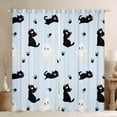 thumbnail image 1 of Feelyou Funny Black Cat Blackout Curtains Set of 2 (52x84 Each) for Teens, Kawaii Kitten Animal Window Curtains, Cartoon Cute Ghost Curtains and Drapes, Black Out Curtains Decor, 1 of 6