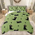 thumbnail image 1 of Feelyou Funny Black Cat Full Size Comforter Sets for Teens, Kawaii Kitten Animal Bedding Comforter Set, Cartoon Theme Reversible Bedding Sets, Microfiber Bedroom Decor, 3pcs, 1 of 8