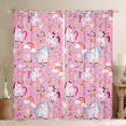 thumbnail image 1 of Feelyou Funny Cartoon Unicorn Blackout Curtains Set of 2 (52x84 Each) for Kids, Dreamy Rainbow Cloud Window Curtains, Cute Flower Floral Curtains and Drapes, Curtains and Drapes Decor, 1 of 6