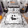 thumbnail image 1 of Feelyou Funny Halloween Ghost Bedding Comforter Set 7-Piece, Gothic Spider Web King Bedding Sets, Teens Boys Girls Kids Reversible Bed Sheets, Super Cozy Room Decor, 1 of 7
