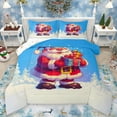 thumbnail image 1 of Feelyou Funny Santa Claus Bedding Comforter Set for Kids, Magic Christmas Gnome Twin Comforter Sets, Blue Red Cartoon Reversible Bedding Set, Breathable Home Decor, 2pcs, 1 of 8