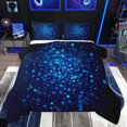 thumbnail image 1 of Feelyou Futuristic Square Print Bedding Comforter Set for Boy, Blue Honeycomb Abstract Twin Comforter Sets, Pixel Grid Miners Reversible Bedding Set, Microfiber Bedroom Decor, 2-Piece, 1 of 8